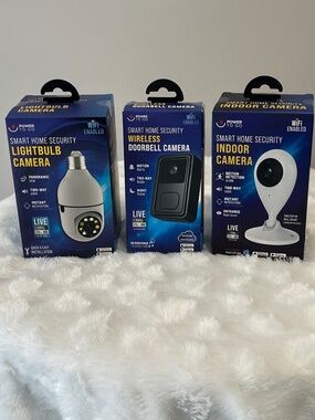 Power to go, Smart Home Security Wireless Camera System,  WiFi 3 Piece NWT